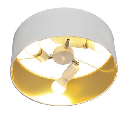 Lustra ar stieni ALBA 3xE27/15W/230V balta/zelta