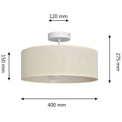 Lustra ar stieni ALBA 3xE27/15W/230V krēmkrāsa