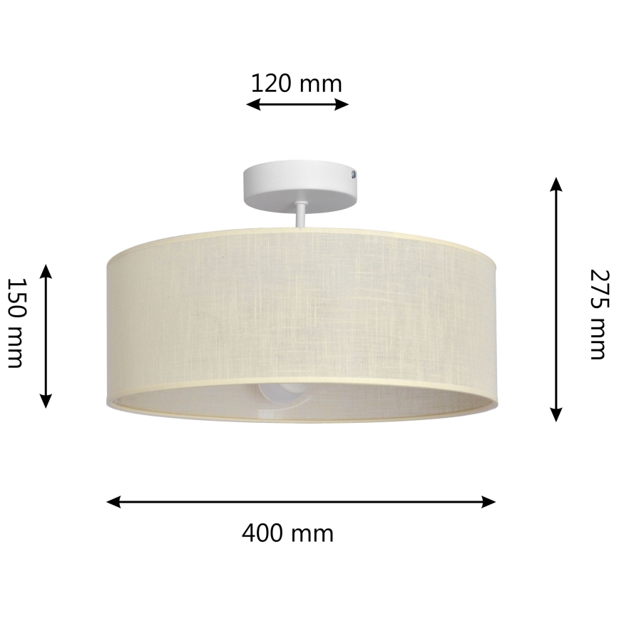 Lustra ar stieni ALBA 3xE27/15W/230V krēmkrāsa