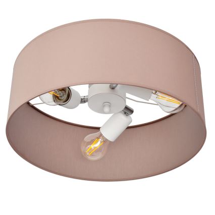 Lustra ar stieni ALBA 3xE27/15W/230V rozā