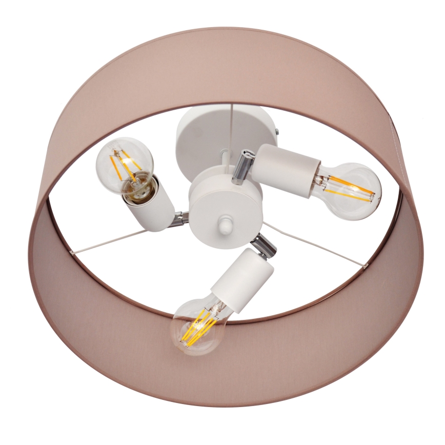 Lustra ar stieni ALBA 3xE27/15W/230V rozā