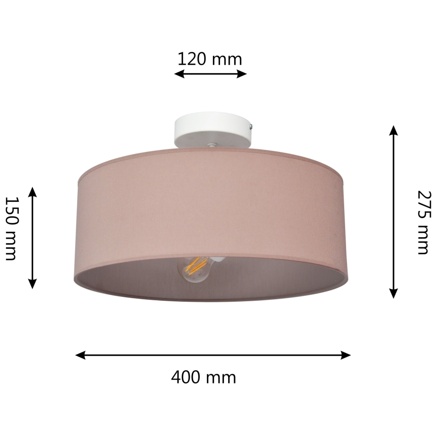 Lustra ar stieni ALBA 3xE27/15W/230V rozā
