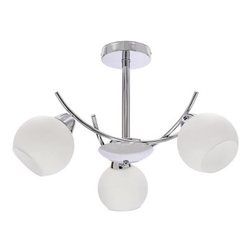 Lustra ar stieni AMOS 3xE27/40W/230V spīdīgi hromēts