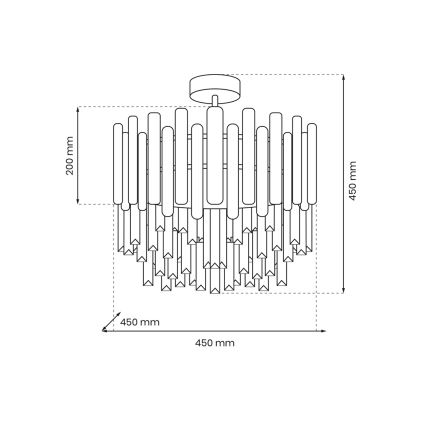 Lustra ar stieni ASPEN 6xE14/40W/230V matēts hroms
