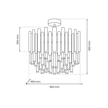 Lustra ar stieni ASPEN 6xE14/40W/230V matēts hroms