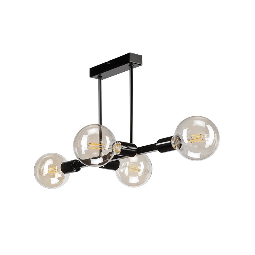 Lustra ar stieni ASTRID 4xE27/60W/230V melna