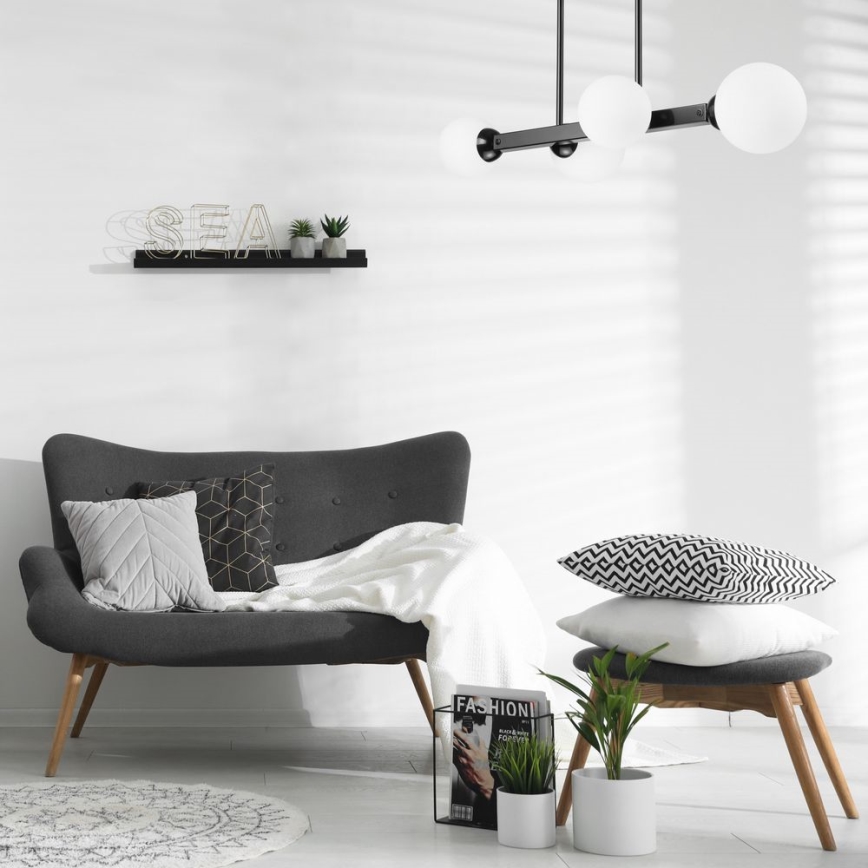 Lustra ar stieni ASTRO 4xG9/5W/230V melna