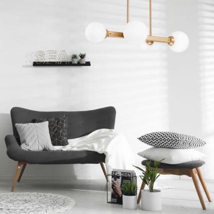 Lustra ar stieni ASTRO 4xG9/5W/230V zelta