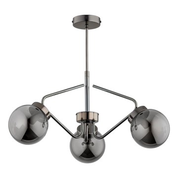 Lustra ar stieni BARSUM 3xE14/10W/230V pelēka