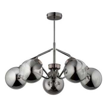 Lustra ar stieni BARSUM 5xE14/10W/230V pelēka