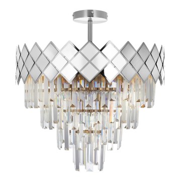 Lustra ar stieni CARISMA 9xE14/40W/230V matēts hroms