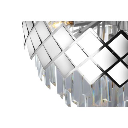 Lustra ar stieni CARISMA 9xE14/40W/230V matēts hroms