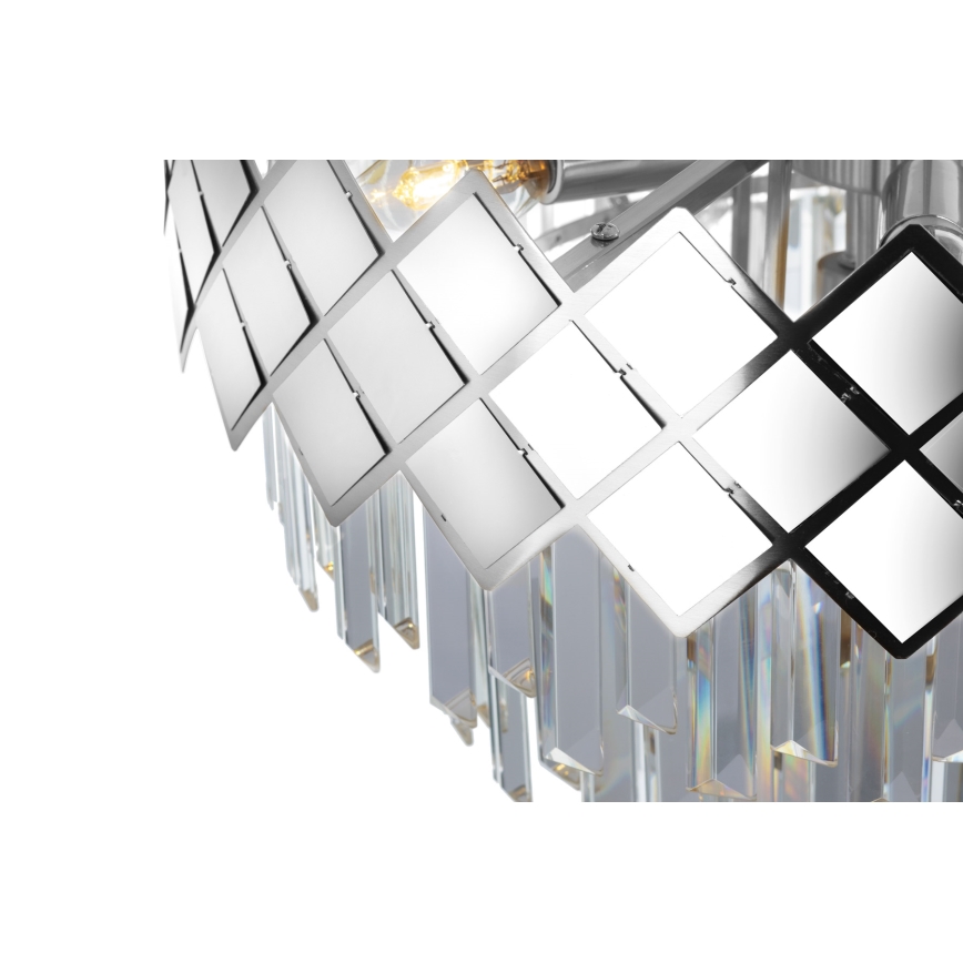 Lustra ar stieni CARISMA 9xE14/40W/230V matēts hroms