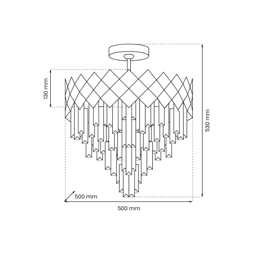 Lustra ar stieni CARISMA 9xE14/40W/230V zelta