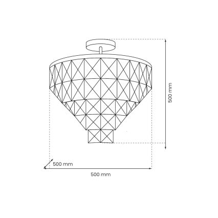 Lustra ar stieni CHELSEA 6xE14/40W/230V d. 50 cm spīdīgi hromēts