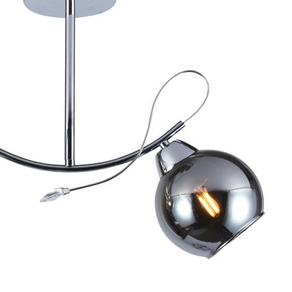 Lustra ar stieni CONNOR 2xE27/15W/230V spīdīgi hromēts/pelēka