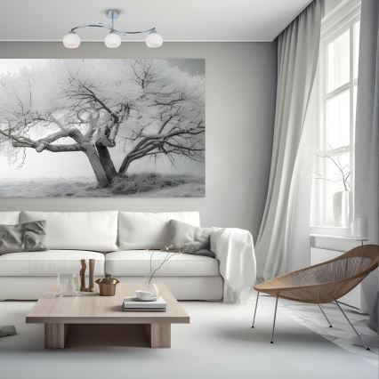 Lustra ar stieni CONNOR 3xE27/15W/230V spīdīgi hromēts/balta