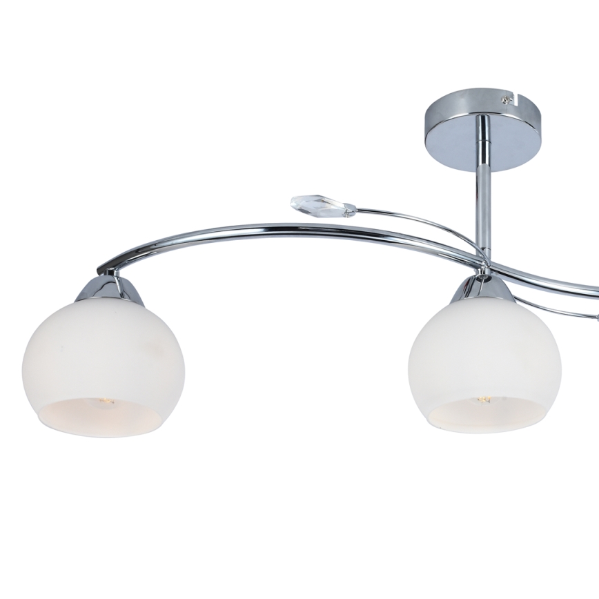 Lustra ar stieni CONNOR 3xE27/15W/230V spīdīgi hromēts/balta
