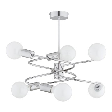 Lustra ar stieni DISCO 6xE27/60W/230V spīdīgi hromēts