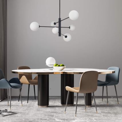 Lustra ar stieni DORADO 6xG9/40W/230V melna