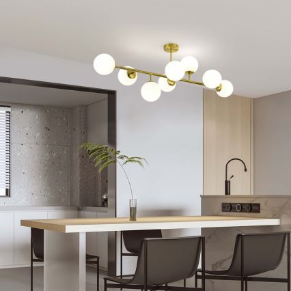 Lustra ar stieni DORADO 8xE14/40W/230V zelta