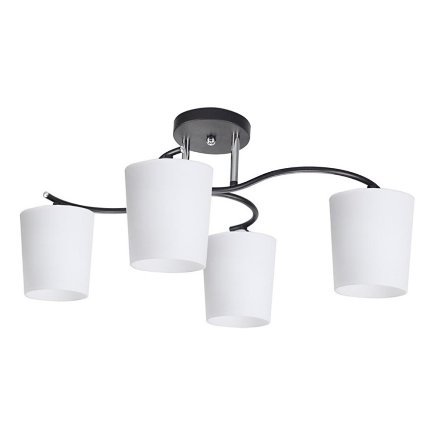 Lustra ar stieni ESNYR 4xE27/40W/230V melna/balta