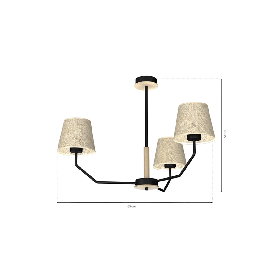 Lustra ar stieni ETNA 3xE27/60W/230V