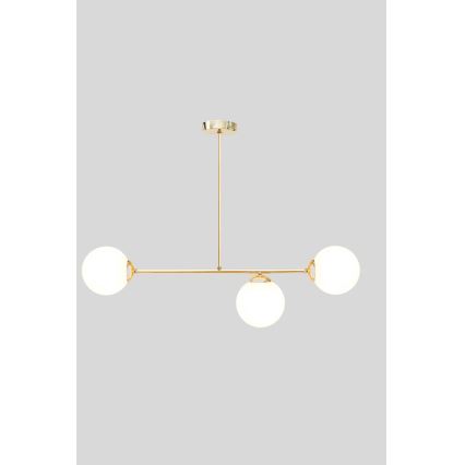 Lustra ar stieni FIRA 3xE27/60W/230V zelta