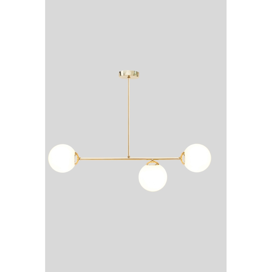 Lustra ar stieni FIRA 3xE27/60W/230V zelta