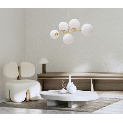 Lustra ar stieni FIRA 5xE27/60W/230V zelta
