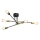 Lustra ar stieni FLAME 6xE27/60W/230V melna/zelta