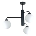 Lustra ar stieni FLEX 3xE27/60W/230V melna/balta