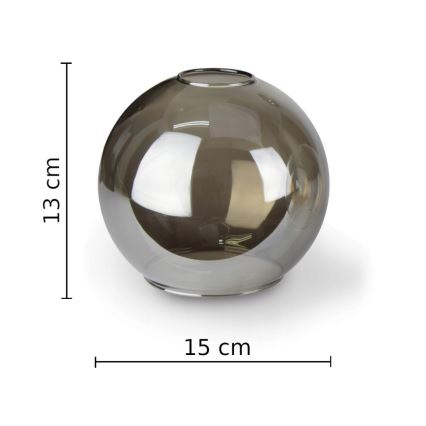 Lustra ar stieni FLEX 3xE27/60W/230V melna/dūmakains melna/dūmakains bēša/caurspīdīga