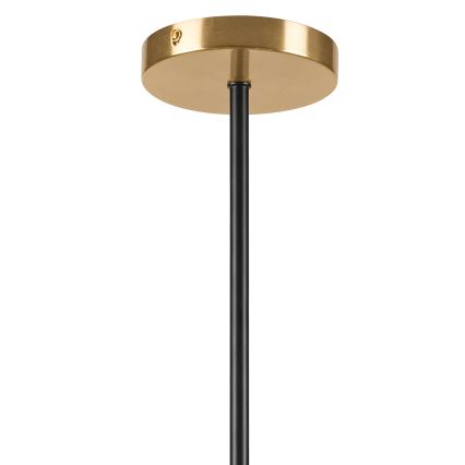 Lustra ar stieni GEORGIA 5xG9/5W/230V zelta/dūmakains bēša