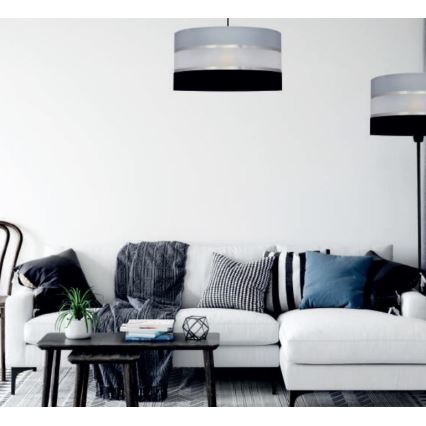 Lustra ar stieni HELEN 3xE27/15W/230V melna/pelēka/spīdīga hroma