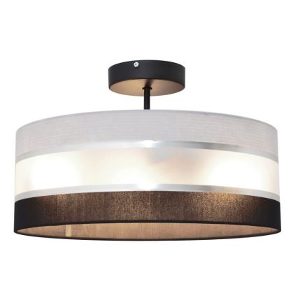 Lustra ar stieni HELEN 3xE27/15W/230V melna/pelēka/spīdīga hroma