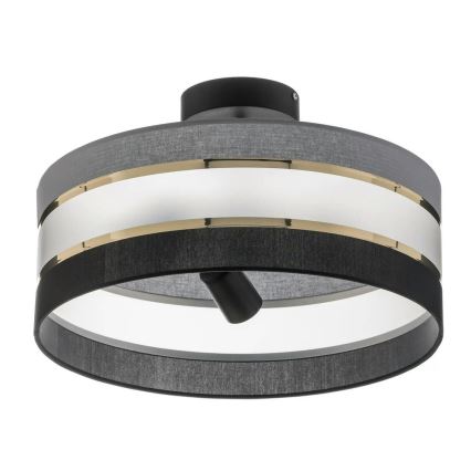 Lustra ar stieni HELEN 3xE27/15W/230V melna/pelēka/zeltaina