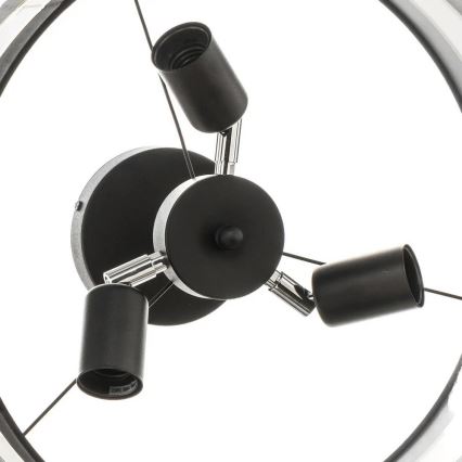 Lustra ar stieni HELEN 3xE27/15W/230V melna/pelēka/zeltaina