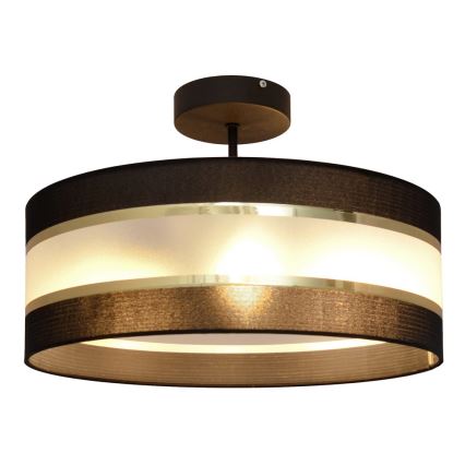 Lustra ar stieni HELEN 3xE27/15W/230V melna/zeltaina
