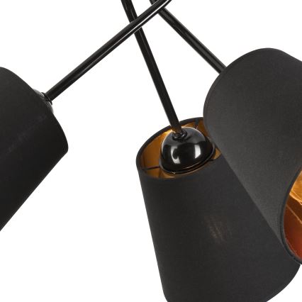 Lustra ar stieni IRMA 3xE27/15W/230V melna