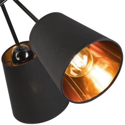 Lustra ar stieni IRMA 3xE27/15W/230V melna