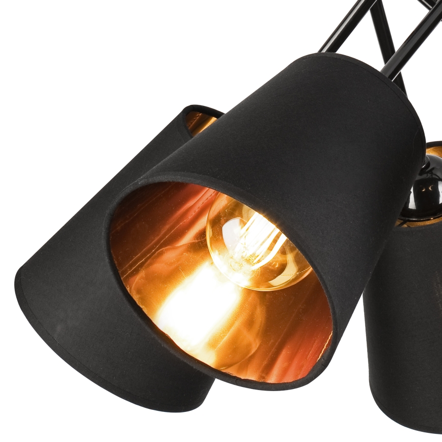 Lustra ar stieni IRMA 5xE27/60W/230V melna