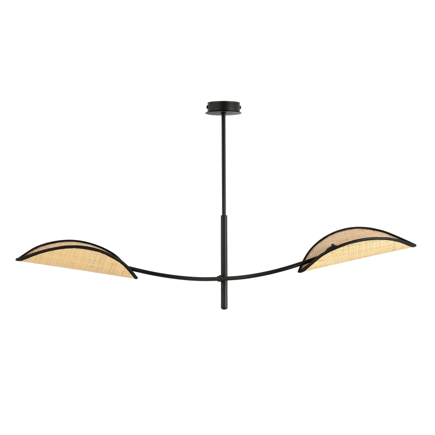 Lustra ar stieni LOTUS 2xE14/10W/230V melna/bēša