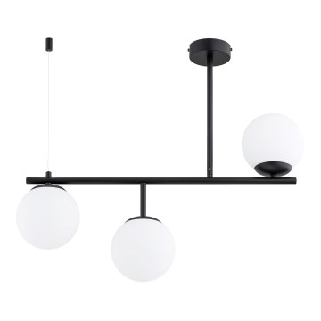 Lustra ar stieni LUNA 3xE14/10W/230V melna