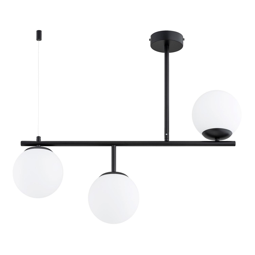 Lustra ar stieni LUNA 3xE14/10W/230V melna