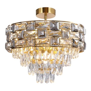 Lustra ar stieni LUXURIA 9xE14/40W/230V zelta