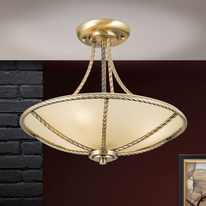 Lustra ar stieni MAURO 3xE27/60W/230V d. 42 cm bronza