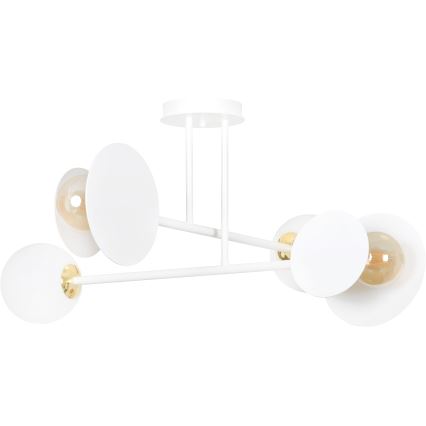 Lustra ar stieni MINERVA 2xE27/15W + 2xE14/10W/230V balta