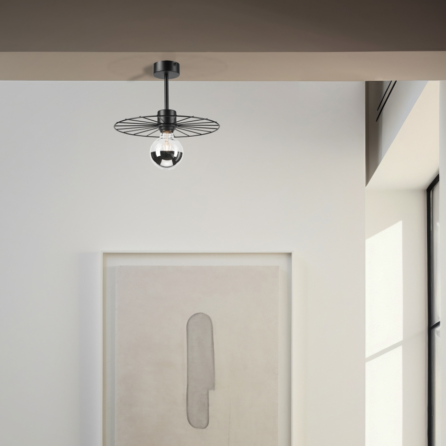 Lustra ar stieni MONTANA 1xE27/15W/230V d. 30 cm melna