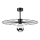 Lustra ar stieni MONTANA 1xE27/15W/230V d. 45 cm melna